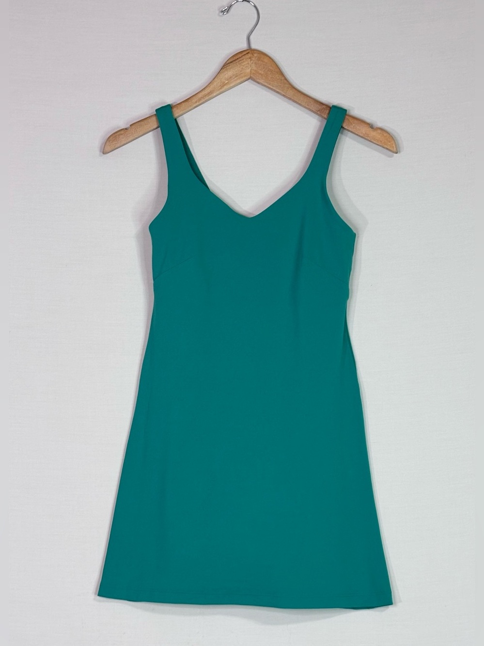 Lululemon Teal Open Back Athletic Dress Built In Shorts Tennis Golf Size 4
